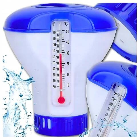 DÁVKOVAČ CHLÓRU DO BAZÉNU AUTOMATICKÝ NA TABLETY PRO CHEMII S TEPLOMĚREM
