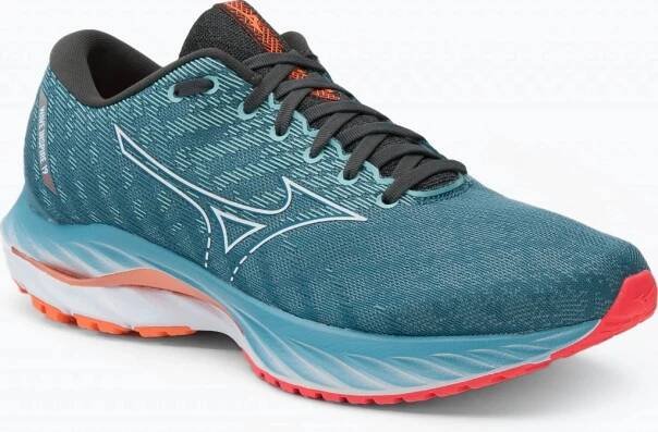 Mizuno Wave Inspire 19 gray blue bolt 2 neon
