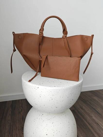 Shopper bag camel - GRAPES collection