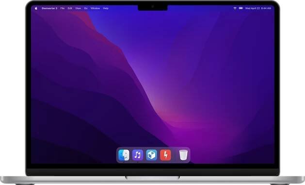 Macbook with blank desktop