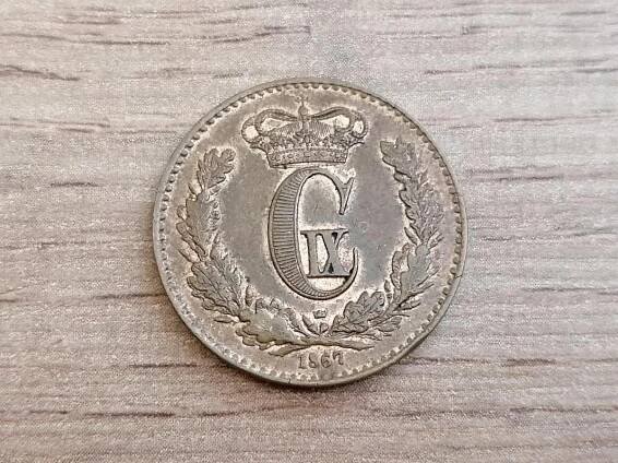 DÁNSKO mince 1 Skilling 1867 Dánské království Kristián IX. Evropa - Numismatika