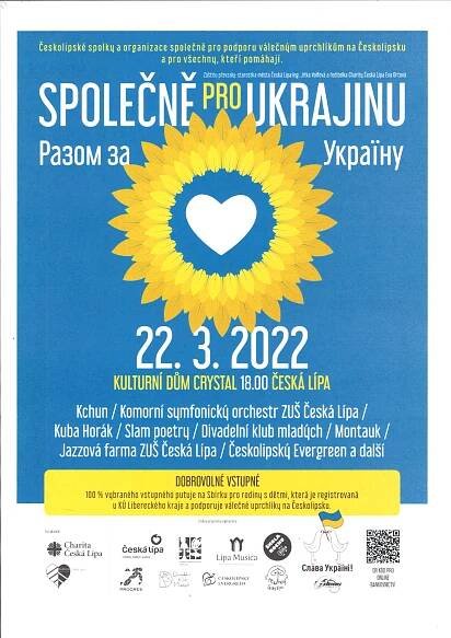 Společně pro Ukrajinu 22032022, autor: Charita Česká Lípa, Kultura Česká Lípa
