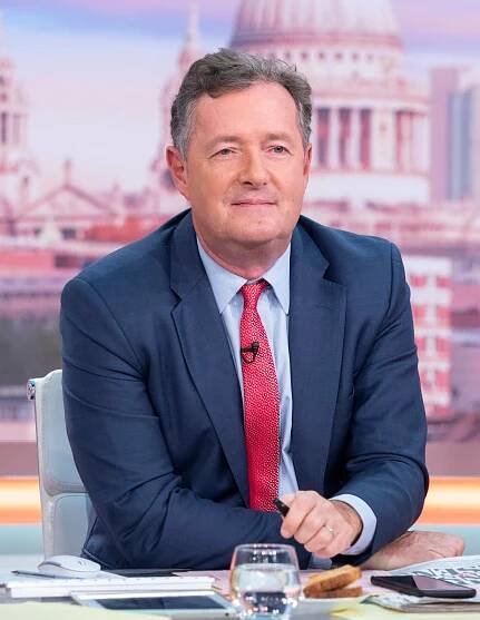 Piers Morgan on the set of Good Morning Britain.