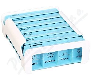 Dávkovač na léky - modrý ANABOX 7 dní COMPACT
