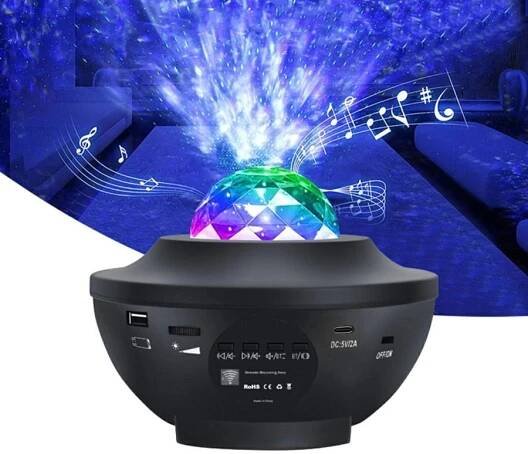 APT Kompaktní otočný LED projektor hvězd a galaxií 8 W