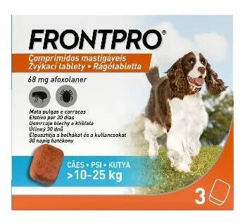 Frontpro antiparazitární žvýkací tablety pro psy (10-25 kg) 3 tablety