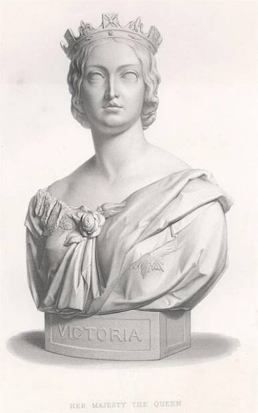 Viktorie královna anglická, oceloryt, (1840)
