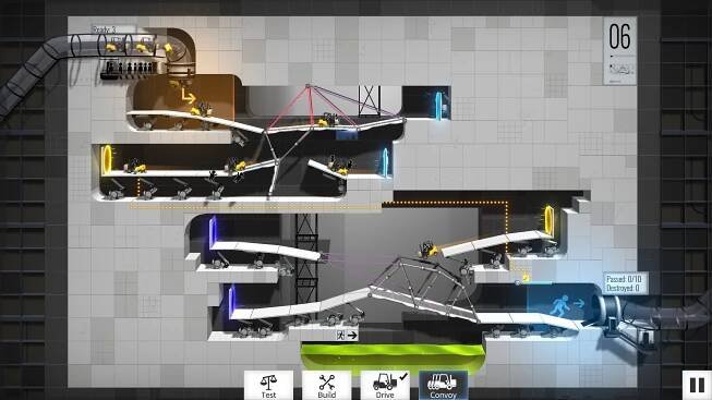 Klik pro zvětšení (Bridge Constructor Portal - recenze)