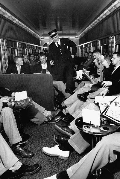 Railroad conductor's way through train a