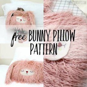 Free bunny pillow sewing pattern