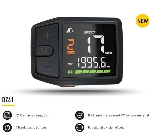 Ebike DZ41 Display LCD For Bafang Mid Drive Motor M500,M600,BBS01 BBS02 BBSHD - Obrázek 7 z 12