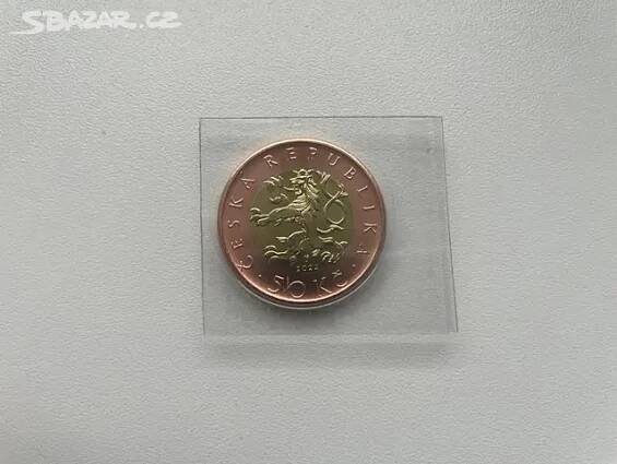 VELMI VZÁCNÁ 50 KČ ROK 2022 UNC - JEN 24 953 KS