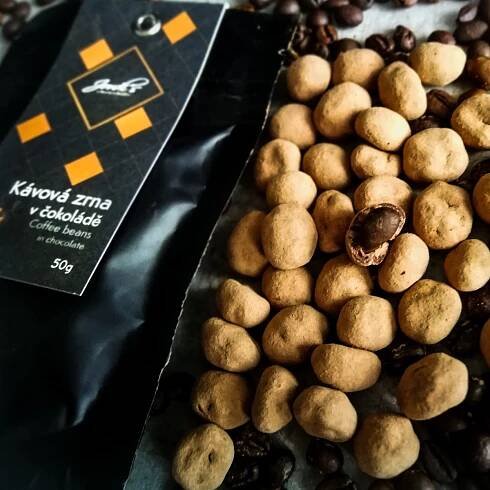 Kávová zrna v čokoládě 63% 50g - Jordi's