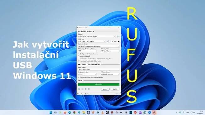 Jak vytvořit instalační USB Windows 11 pomocí Rufus