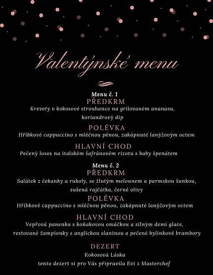 Valentýnské menu, relax