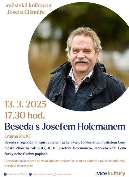 Beseda s Josefem Holcmanem - Knihovna Vizovice