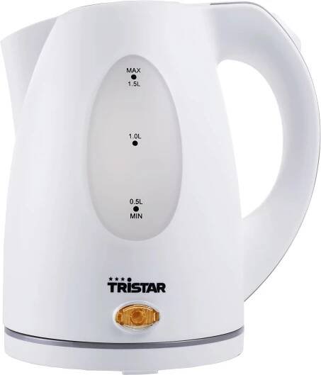 Tristar WK-1324 rychlovarná konvice, bezšňůrová, bez BPA, ochrana proti přehřátí, bílá, WK-1324