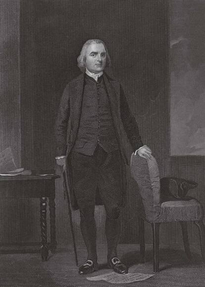 an engraving illustrating Samuel Adams