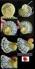 Crochet Rose, Knit Or Crochet, Crochet Potholder Patterns, Filet Crochet Charts
