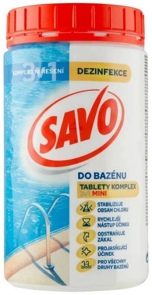 Savo Dezinfekce do bazénu Tablety komplex 3 v 1 mini, 38 x 20 g nakoupit u OBI