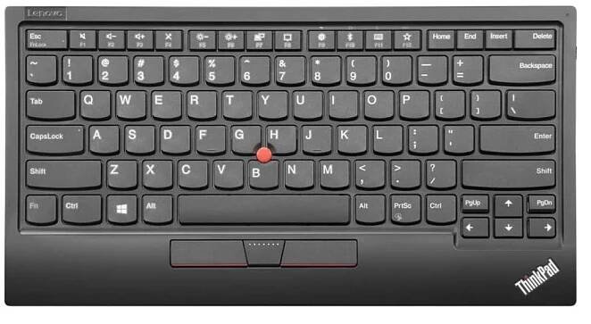 Lenovo začalo prodávat novou bezdrátovou klávesnici ThinkPad TrackPoint Keyboard II. Novinka je zajímavá především tím, že dokáže alternovat funkce myši – kromě klasických kláves totiž obsahuje navíc trackpoint a dvě tlačítka.
