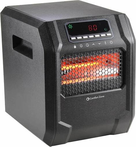 Electric digital space heater by Comfort Zone.