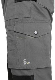 Kalhoty montérky CXS STRETCH, zkrácené 170-176cm, 1020-034-710 šedo-černé
