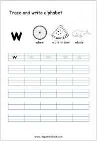 Kindergarten Alphabet Worksheets - Free Printable Alphabet Worksheets - Alphabet Writing Worksheets - Lowercase/Small Letter w