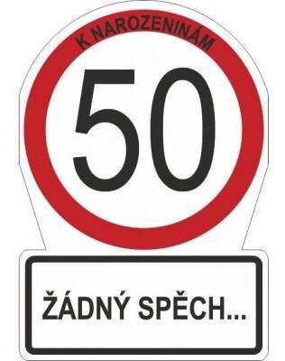 Přání M - Dopravní značka 50