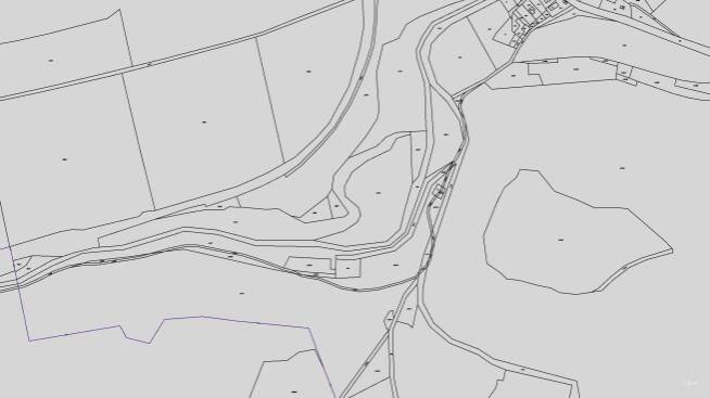 Katastrální mapa pozemků a čísla parcel Dolánky u Kaštic