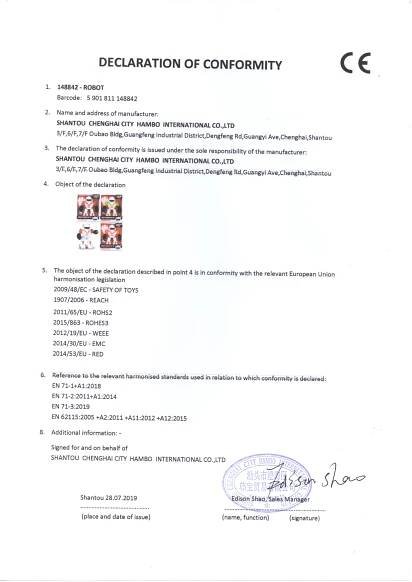 Artyk- Deklaracje zgodności - Zabawki