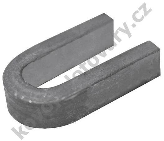 Ocelová spona U-12 pro kotvení plotů a mříží, 45x25 mm, průřez 12x6 mm | KovoPolotovary.cz 