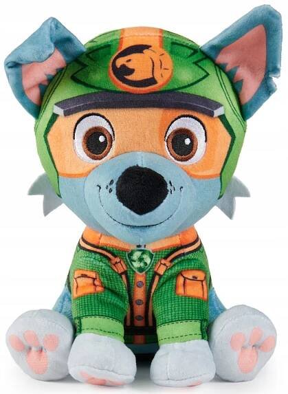Tlapková patrola JUNGLE PUPS PLYŠÁK ROCKY PLYŠÁK PLYŠOVÝ MAZLÍČEK PŘÍTULNÍČEK PEJSEK 18 CM Série Jungle Pups