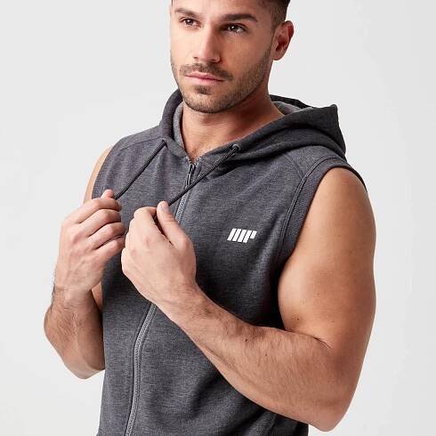 MyProtein Tru-Fit pánská sportovní mikina bez rukávů - grafitová | BuďLepší.cz