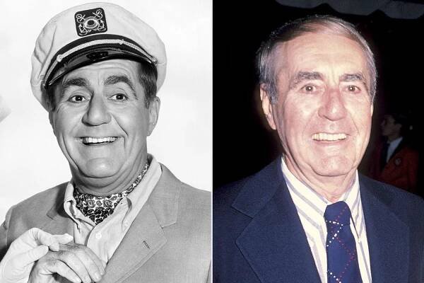 Actor Jim Backus in Gilligan's Island and Jim Backus in 1983.