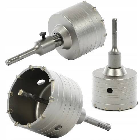 KORUNKOVÝ VRTÁK KORUNKA NA BETONU FRÉZA 80 mm S VIDIÍ A ADAPTÉREM SDS-PLUS SADA