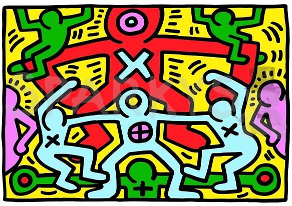 Clementoni - Puzzle 1000 Novo Art Series: Keith Haring 3 | Sparkys