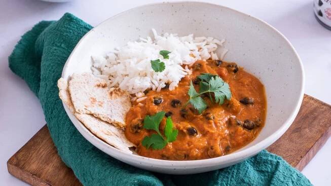 Chana masala s černou cizrnou