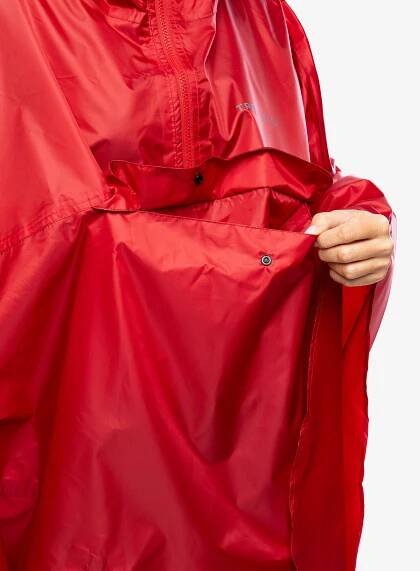 Turistická pláštěnka Trekmates Rove Poncho - chilli pepper