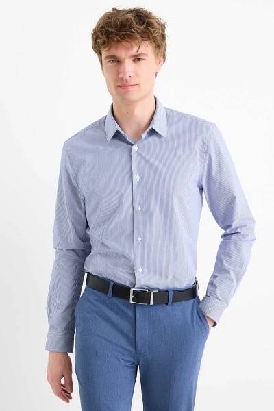Business košile - slim fit - kent - pruhovaná