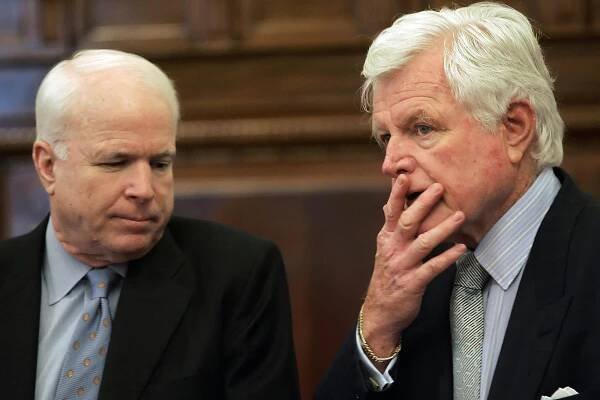 John McCain (left) and Ted Kennedy