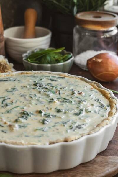 Špenátový koláč, Špenátový kiš s prosciuttom – Quiche
