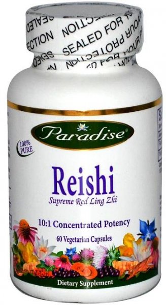 Reishi 400 mg, Supreme Red Ling Zhi extract 10:1, 60 kapslí, Paradise Herbs - Obrázek 3
