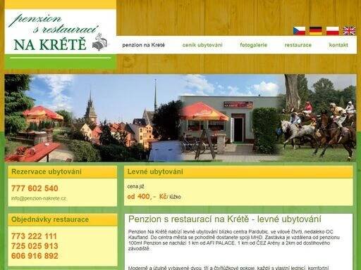 levné ubytování, ubytování, penzion, pokoje, restaurace, jídlo, pivo, zimmer frei, rooms for rent, bed and breakfast, pardubice, rosice, penzion na krétě