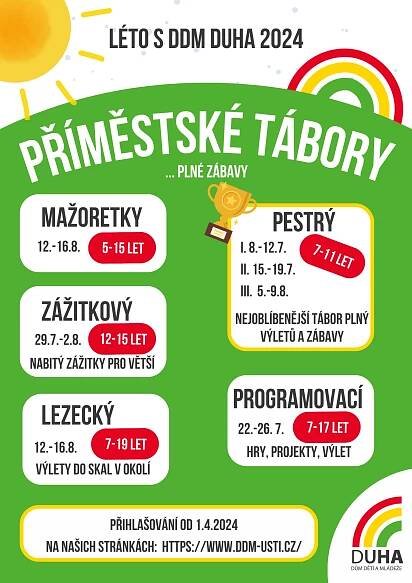 Příměstské tábory | DDM DUHA - ÚSTÍ NAD ORLICÍ