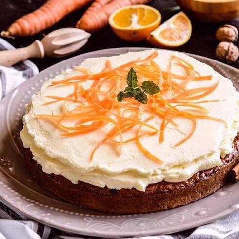 Náhled receptu Mrkvový dort s mascarpone a tvarohem