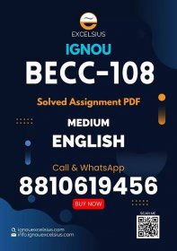 IGNOU BECC-108 - Intermediate Microeconomics-II, Latest Solved Assignment-July 2022 – January 2023