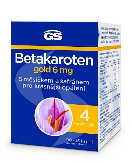 GS Betakaroten gold 6 mg, 90+45 kapslí