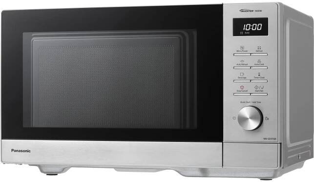 Panasonic NN-SD37QS invertorová mikrovlnná trouba (29 l, 1000 W, 11 automatických programů, Auto Clean, automatické odmrazování), stříbrná - Značkový obchod Panasonic