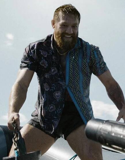 Knox Film Road House 2024 Conor Mcgregor Floral And Geometric Pattern Shirt